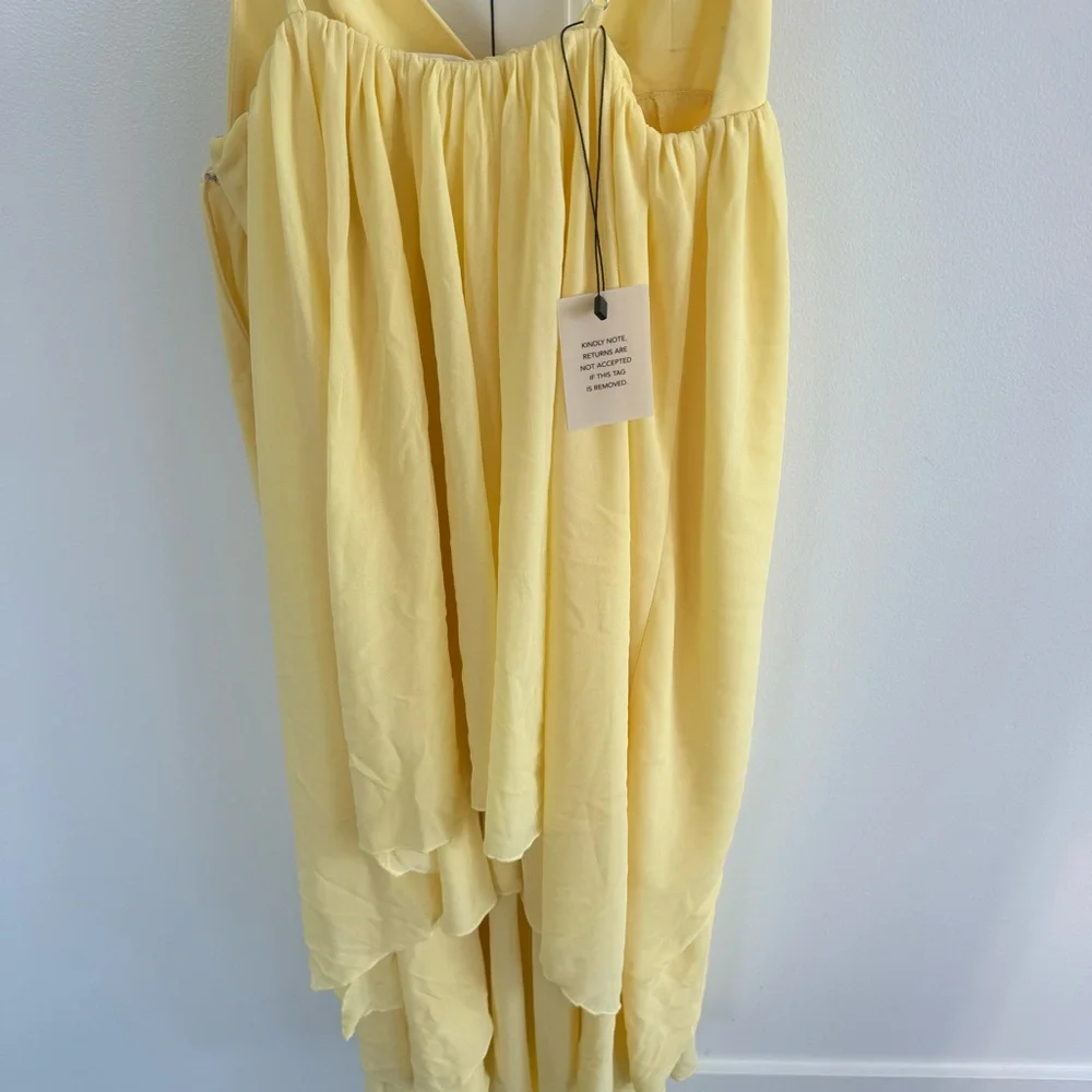 Lovers + Friends Pale Yellow Spaghetti Strap Midi Dress - Picture 6 of 7
